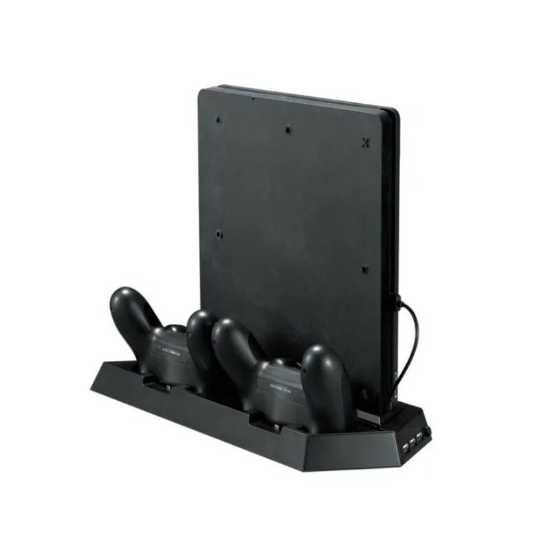 OSTENT Multifunctionele Koelventilator Koeler Dual Charging Dock Station USB Hub Stand voor Sony PS4/Slim Console