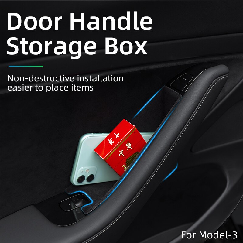 Used For Tesla Model 3 car door storage box car interior accessories