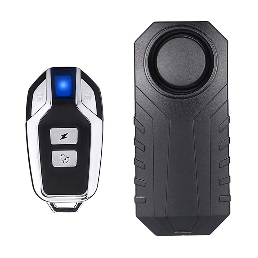 Motorcycle Bike Alarm Remote Control Car Vehicle Security Wireless Waterproof Electric Bicycle Alarm Vibration Sensor: Default Title