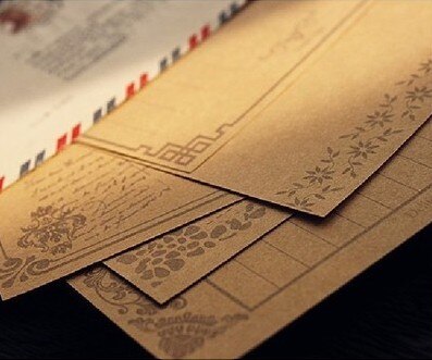 8 Sheets Kraft Brown Letter Paper Vintage European Style Letters Retro Writing Paper Note Pad Antique Stationery Romantic