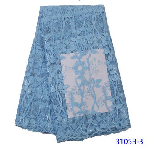 Franske pailletter blondestof kvinder brudekjole afrikansk blondestof blonde afrikansk tyl blondestof  ya3105b-5: Billede 3