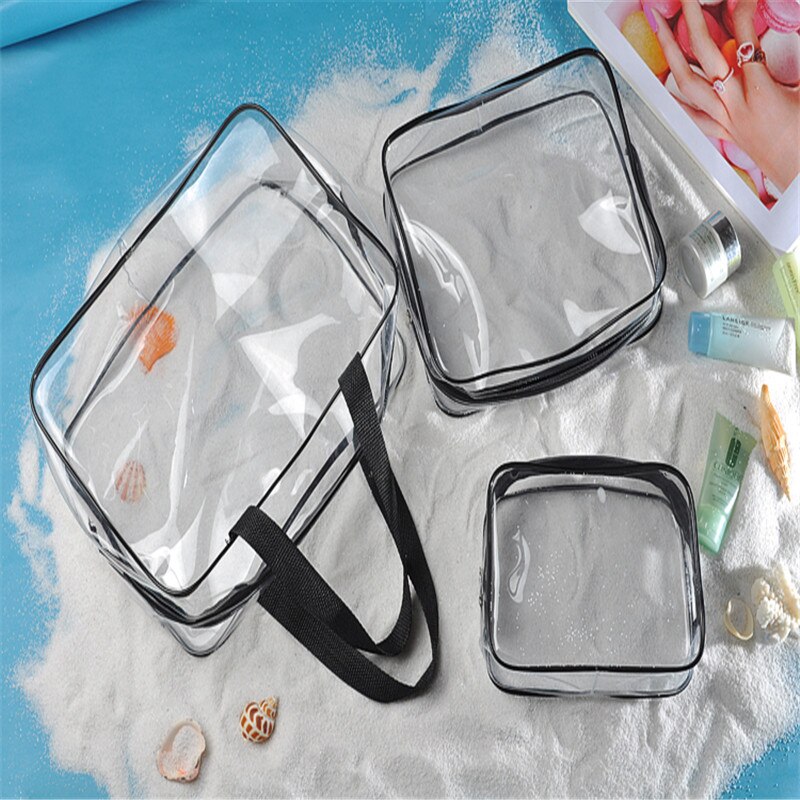 Travel Organizer Clear Makeup Bag Transparent PVC Beautician Cosmetic Bag Beauty Case Toiletry Bag Make Up Pouch Wash Pouch