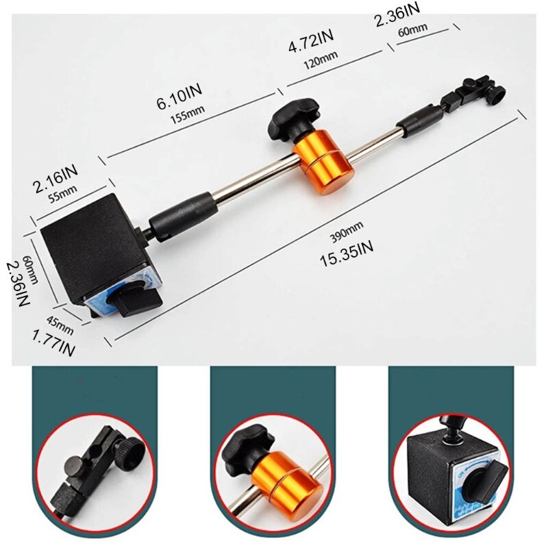 Tools Magnetic Base Dial Digital Test Indicator Holder for Level Dial Test Indicator Gauge Scale Precision Quick Fixed