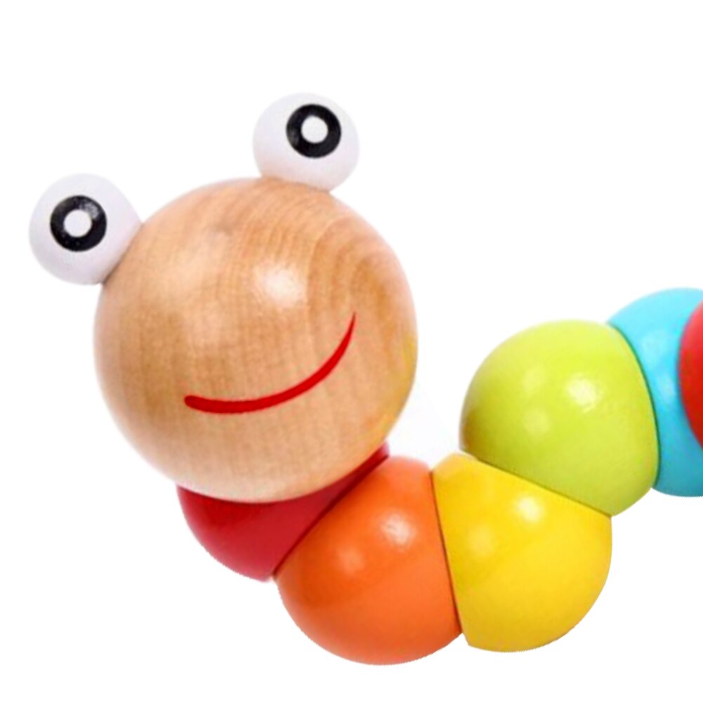 Kids Educational Fun Game Cute Wooden Simulation Toy Flexible Block