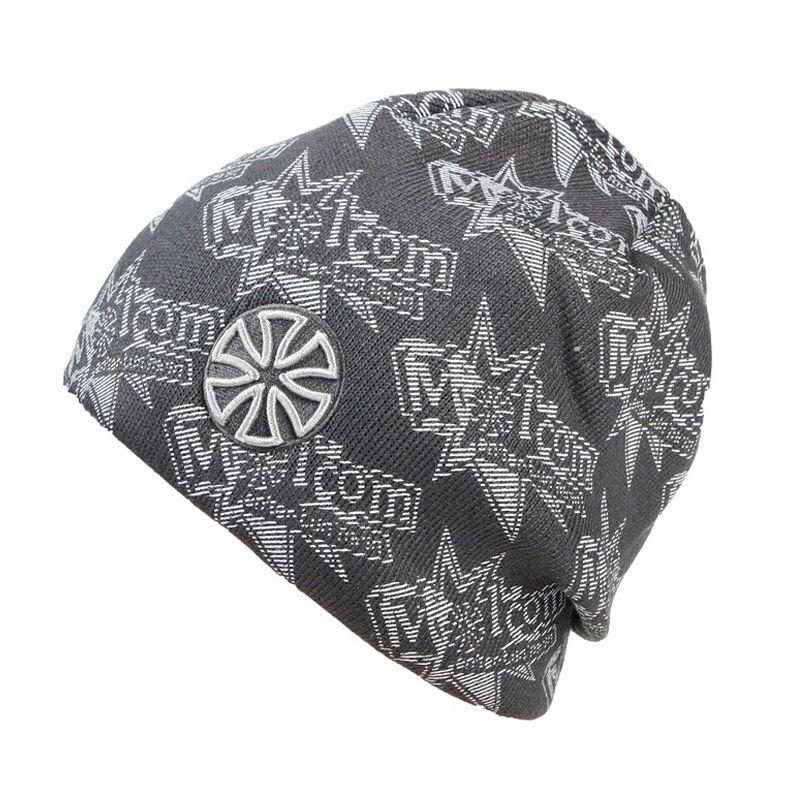 Sn.su.sk menn polar fleece caps dame varme vinter ski luer strikking skating caps for kvinne turtleneck luer snowboard lue 5270: Grå