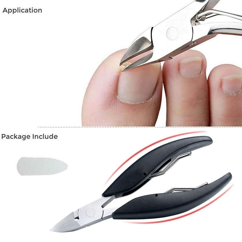 Tåneglklipper til tykke indgroede tå negle kraftig neglesaks skåret tånegle værktøj nail art værktøj  a7