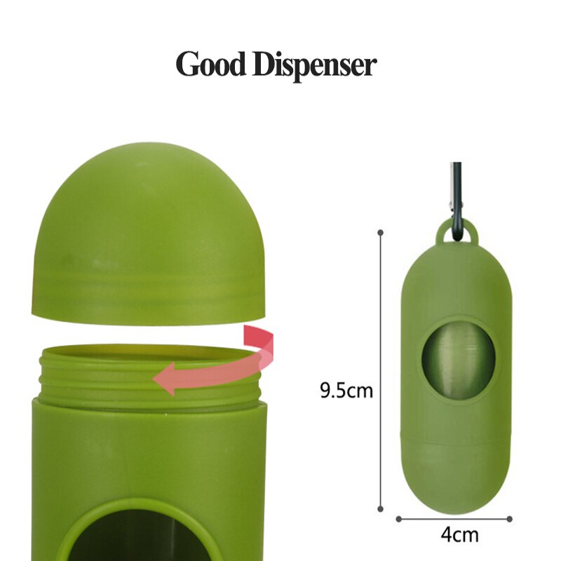 Portable Dog Poop Bag With Dispenser Biodegradable Garbage Bags Outdoor Walking Carrier Waste Bags Dispenser For Dogs Pet Suppli