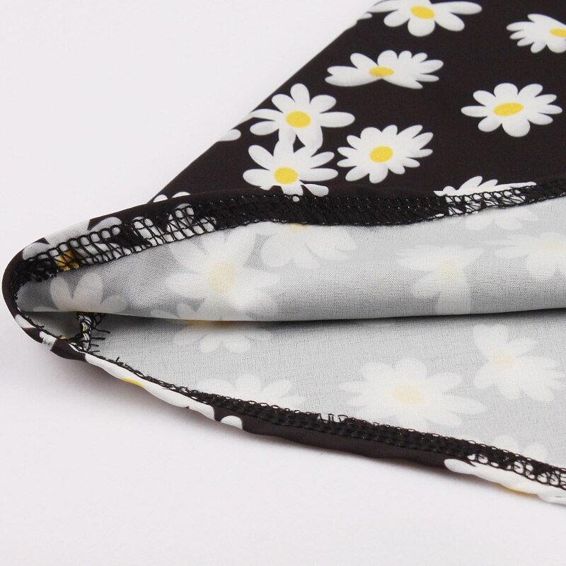 Tonval Scalloped V Neck Floral Print 50S Robe Casual Swing Dress Women Summer Plus Size Vintage Pinup Dresses