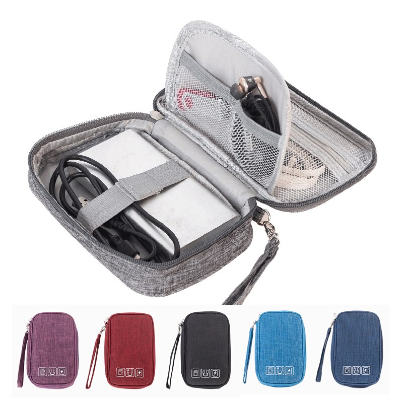 Draagbare Powerbank Tas Usb Charger Gadgets Kabels Draden Organizer Pouch Travel Xiaomi Accessoires Protection Storage Case