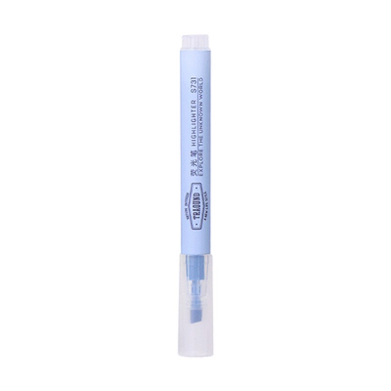 Deli 1pcs Colour Fluorescent Marker Pen S731 Candy Colour Student Graffiti Stationery Tasteless and Bright Colour: Blue