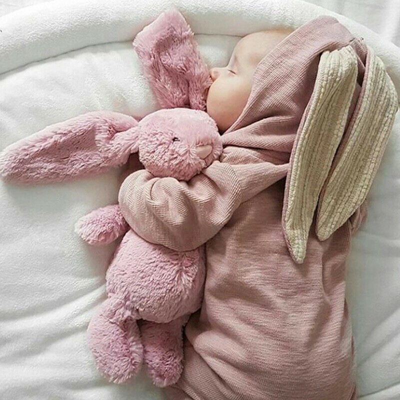 Imcute Cute Rabbit Ear Hooded Baby Rompertjes Voor Winter Baby Jongens Meisje Kleding Pasgeboren Warm Jumpsuit Baby Kostuum Outfit 0 -24M: Roze / 24M