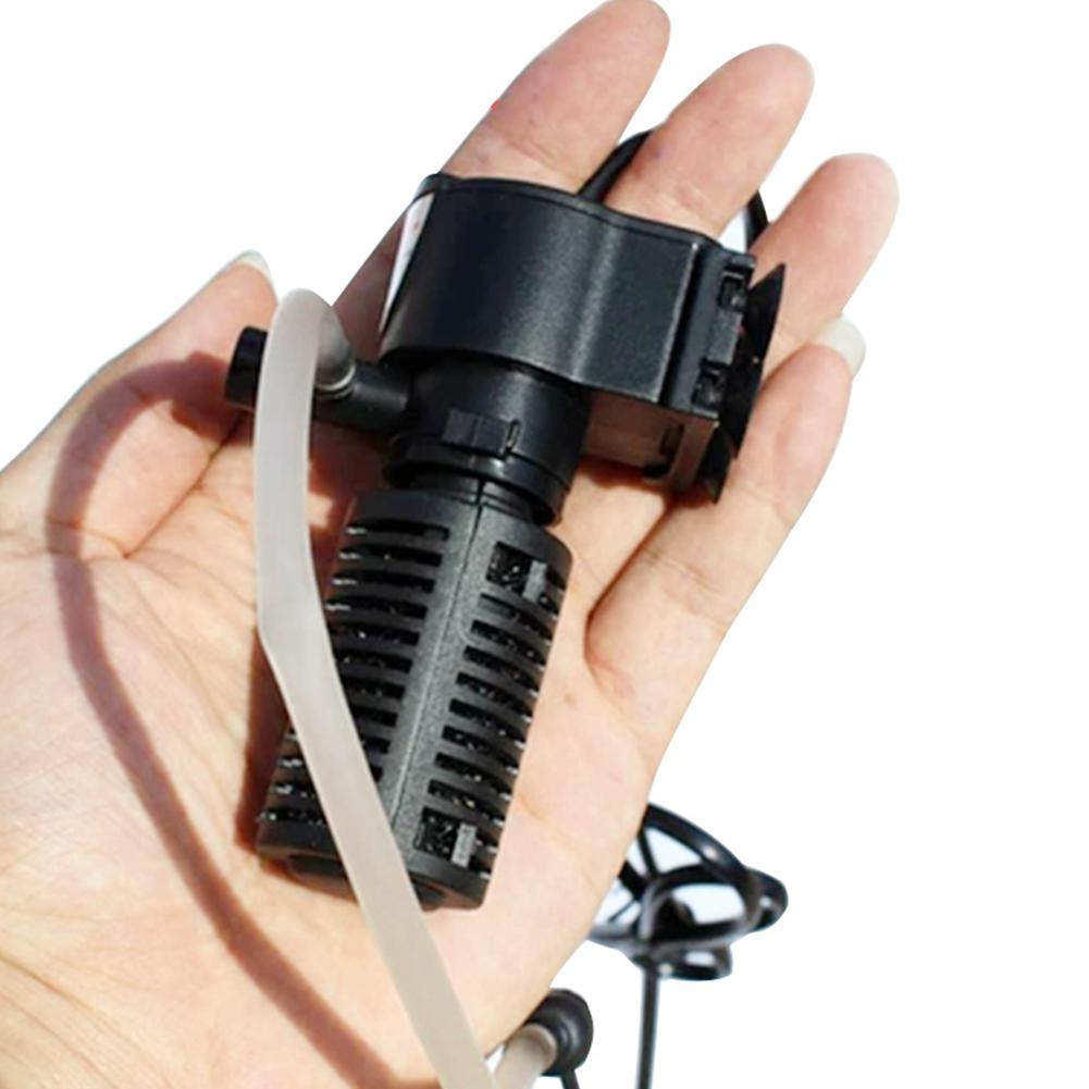 Small Round Cylinder Fish Tanks Mini Filter Water Purifier 3 In 1 Ultra-Quiet Aeration Pump