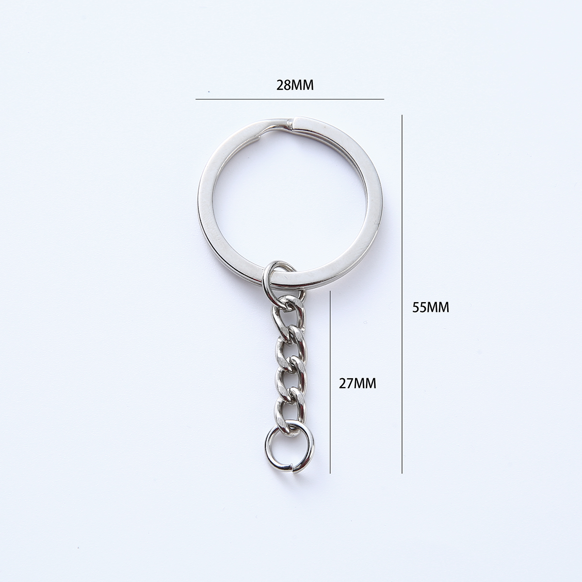 10/50/100pcs Key Chain Key Ring Round Split Keyfob Keyrings With Jump Ring For Keychain Pendants DIY Jewelry Making Accessories: 3# / Antique Copper