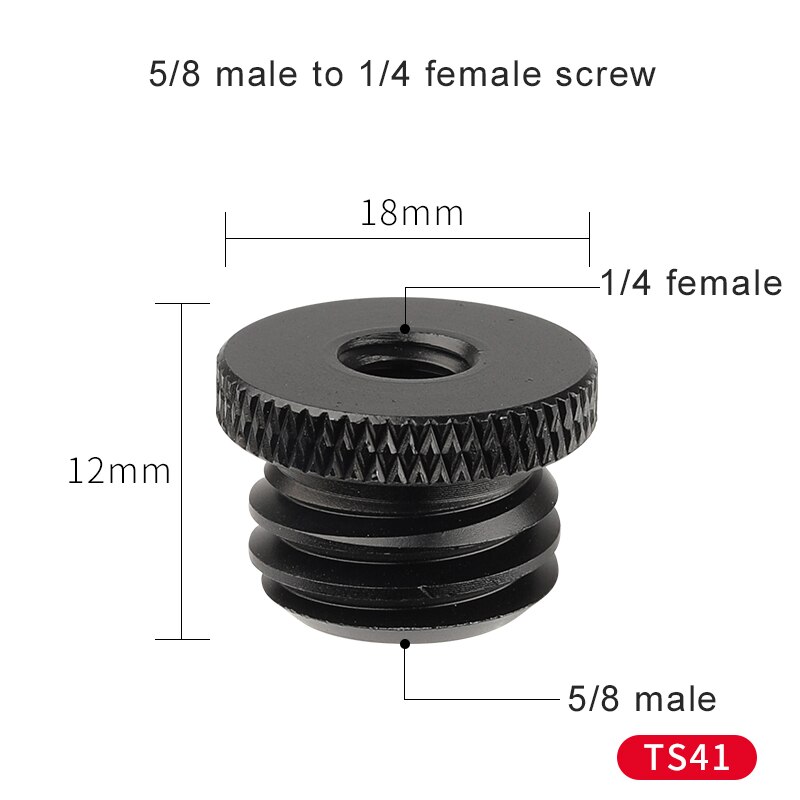 Kamera 1/4 Zu 3/8 Männlichen Zu Weiblichen Schraube Halterung Für Stativ Adapter Heißer Schuh Stick Licht Stehen Halterung Einbeinstativ Revolution schrauben: TS41
