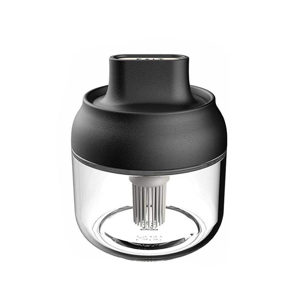 Récipient à condiments en verre hermétique boîte d'assaisonnement sel sucre huile miel bouteilles de stockage avec cuillère et couvercle pots à épices de cuisine: Blk Oil Jar 280ml