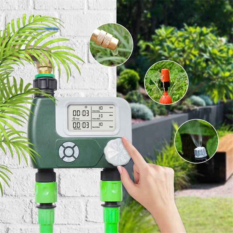 Garten Elektronische Bewässerung Timer Bewässerung Controller Programmierbare Automatische Smart Bewässerung System Wasserhahn Timer mit 2 Outlet