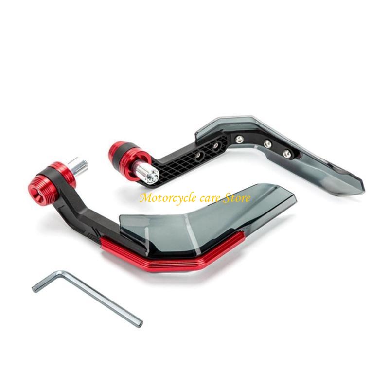U75F Motorrad-Handschützer, Handschützer, Schutzschild, winddichter Schutz, universell: Rot