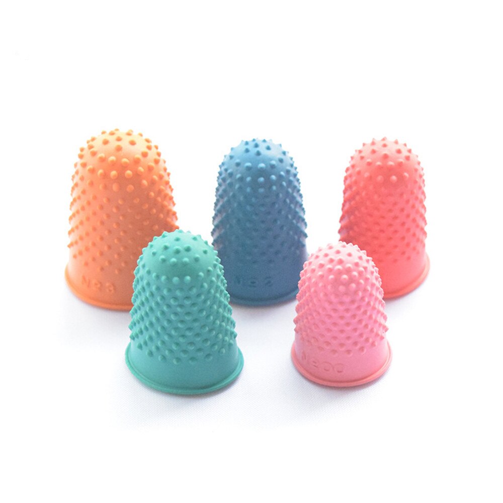 5 stücke Zählen Kegel Gummi Fingerhut Schutz NäHenne Quilter Silikon Finger Spitze Handwerk Hand NäHenne Küche Zubehör