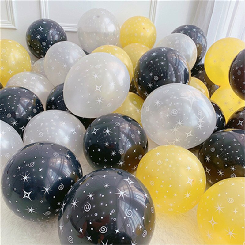 10 tums yttre rymden temafest astronaut stjärnhimmel svart latex ballong fest pojke barn födelsedagsfest dekor gynnar helium globalt