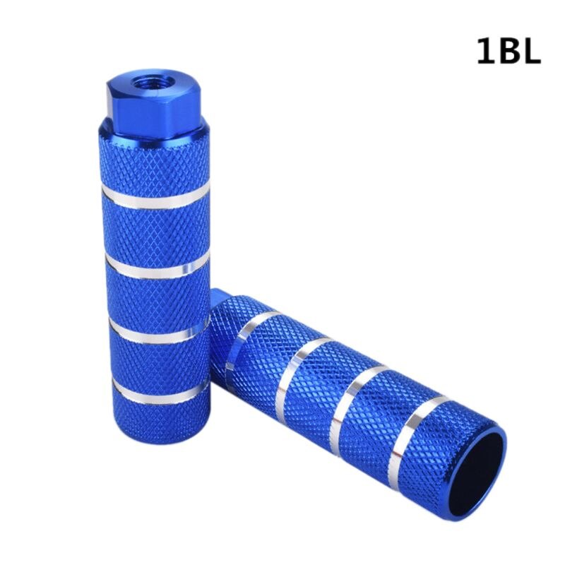 1 par mountainbike cykel axel pedal legering fot stunt pinnar cylinder svart mtb cykelpedal halkskydd fram bakaxel fot plocka: 1bl