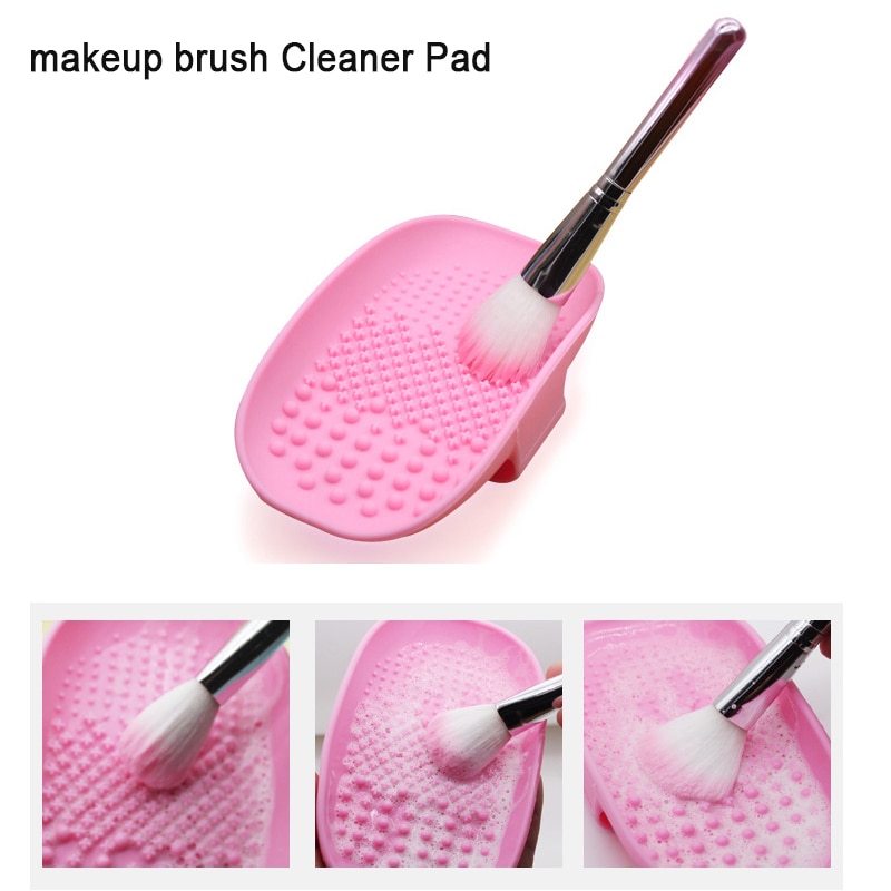 Cepillo de silicona para base de maquillaje, almohadilla de limpieza, cepillo para alfombrilla, herramientas de lavado, cepillos cosméticos para cejas, herramienta limpiadora, tablero depurador, 1 ud.