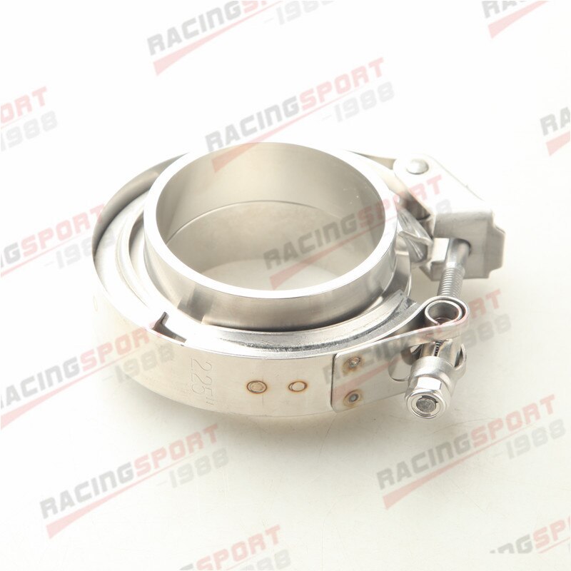 3" Stainless Steel Turbo Exhaust Quick Release V-Band Vband Clamp + Flanges Kit