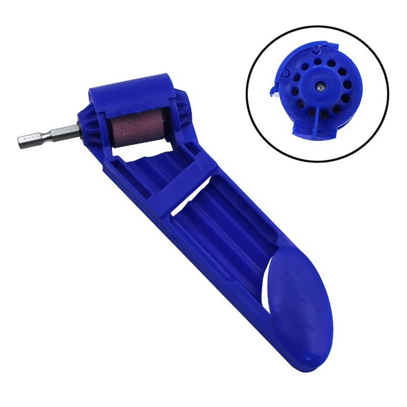 Upgrade Adjustable Portable Electric Drill Polishing Drill Grinding Wheel Drill Bits Set Sharpener For Step Drill Accessories: darkest blue