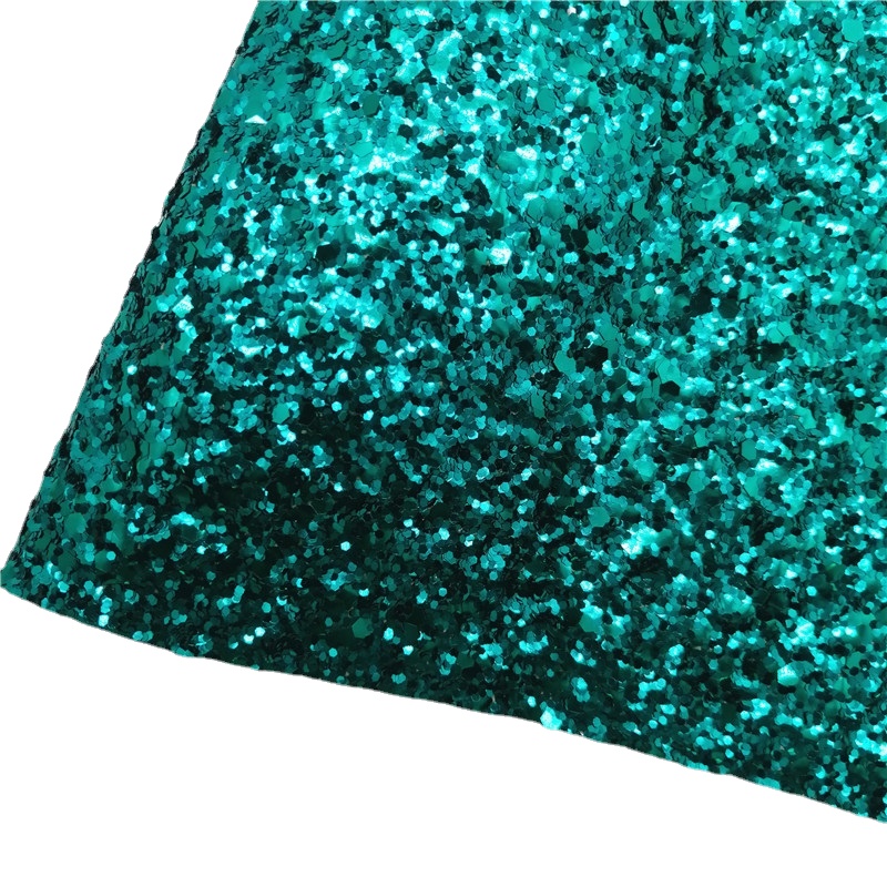 Dark Green Chunky Glitter Vinyl Stof Blad Voelde Back Synthetisch Leer Faux Vinil Voor Bows Oorbellen Diy A4 Size T565A