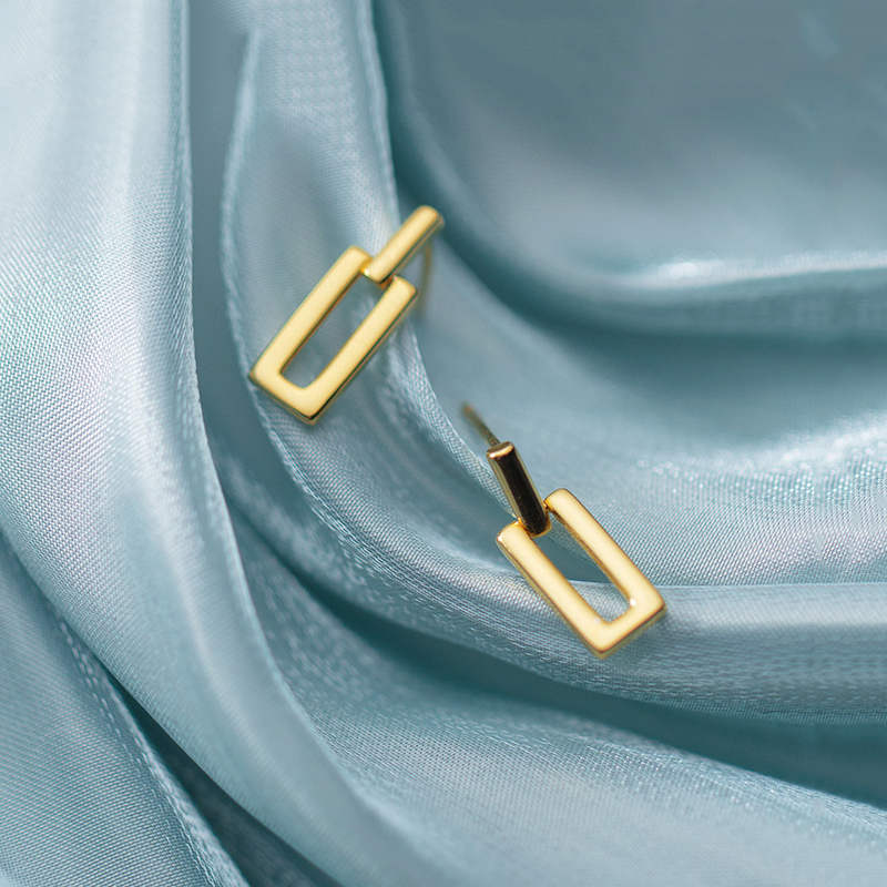 INZATT-boucles d'oreilles géométriques pour femmes, bijoux fins, de fête, accessoires mignons, minimalistes, , en argent Sterling 925