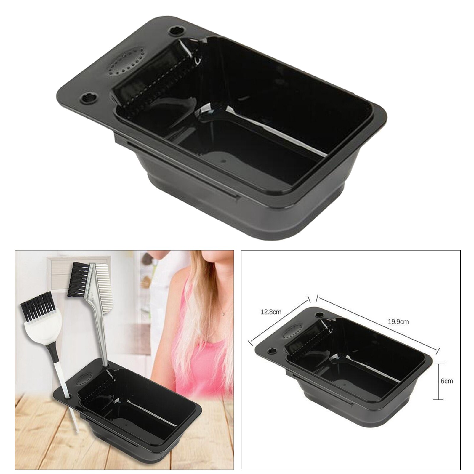 Plastic Dyeing Bowl Hair Color Mixing Bowl Dye Stirrer Hairdressing Barber Salon Hair Styling Tools DIY Hair Coloring Tool