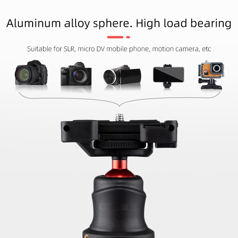 Mini treppiede per smartphone con supporti per telefono per fotocamera Treppiede in alluminio con testa per treppiede per fotocamera DSLR ILDC Videocamera Proiettore