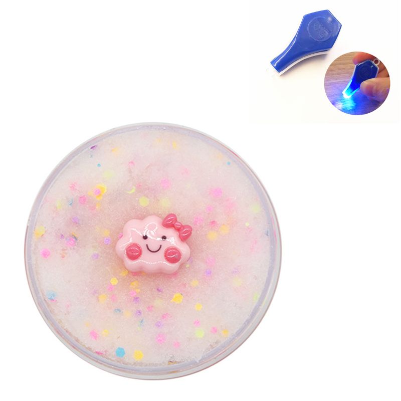 Glow In Dark Star Pluizige Foam Slime Klei Bal Levert Charms Slime Cloud Craft Antistress Kinderen Speelgoed