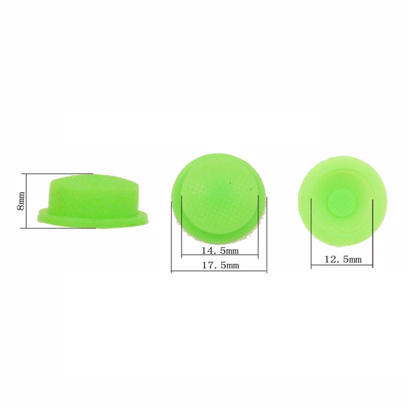 20 stk hale vandtæt kontakt knap gummi knap led ladning blænding lommelygte kontakt tilbehør tætning gummihætte: 14.5 mmx 8mm grøn