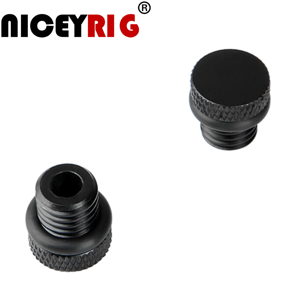 NICEYRIG 15mm Staaf Cap 15mm Rod Rail Stopper Schroef Cap M12 Rig Schroef Moer Schouder Rig Camera Rig stofdicht Moer (2 stuks een Pak)