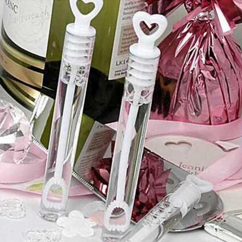 6/12 Pcs Love Heart Wand Tube Bubble Soap Bottle Wedding Birthday Party Children's Toy Baby Shower Maker Outdoor Bubble toy