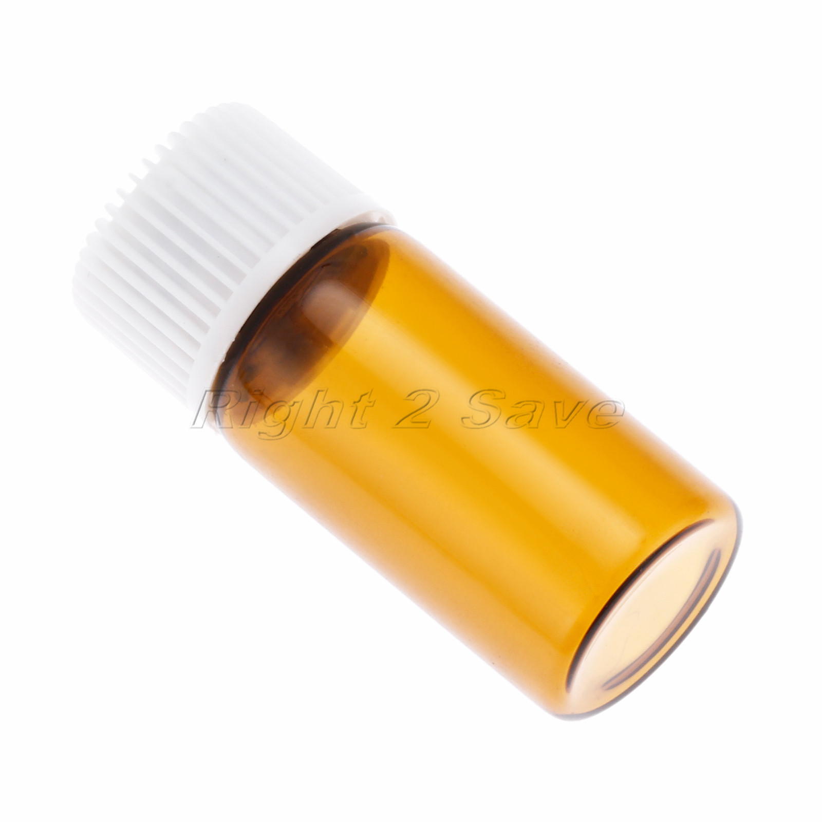 10 stücke Ätherisches Öl Glas flaschen 1ml 2ml 3ml 4ml 5ml gemüse öl Essenz Speicherung aromatherapie weiß Kappe Parfüm Bernstein Fläschchen