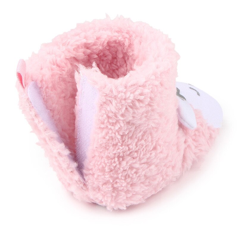 Baby winter warme fleece laarsjes schattige cartoon dieren stijl sneeuwlaarzen antislip peuter eerste stappers