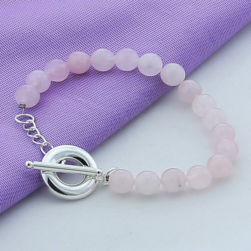 925 sterling silver pink pearl charm bracelets for women, wedding party jewelry bracelet