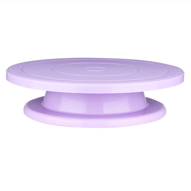 DIY Cake Turntable Baking Silicone Mold Cake Plate Rotating Anti-Skid Round Cake Decorating Stand Tools Rotary Table Pastry: Purple