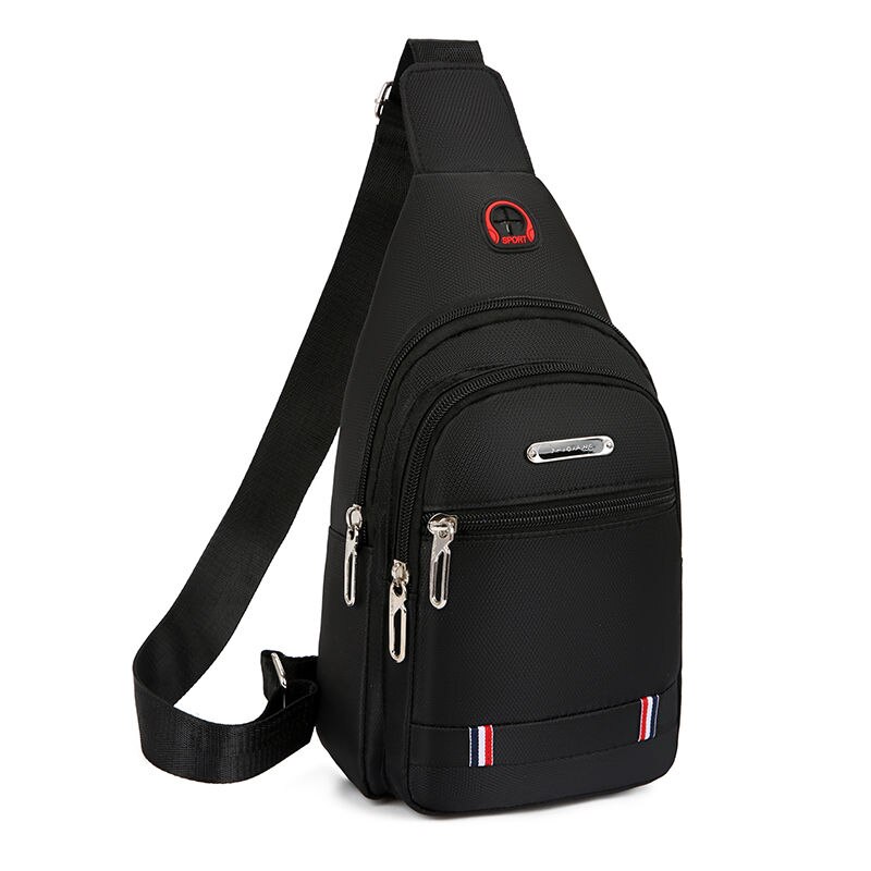 Mannlig usb-lading skulder crossbody-vesker herre anti-tyveri brystveske gymtilbehør sport reisepakke veske