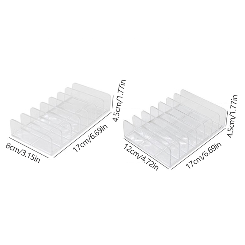 7-raster opbergdoos doorzichtig plastic make-up cosmetische standaard houder make-up lippenstift oogschaduw palet opbergorganisator