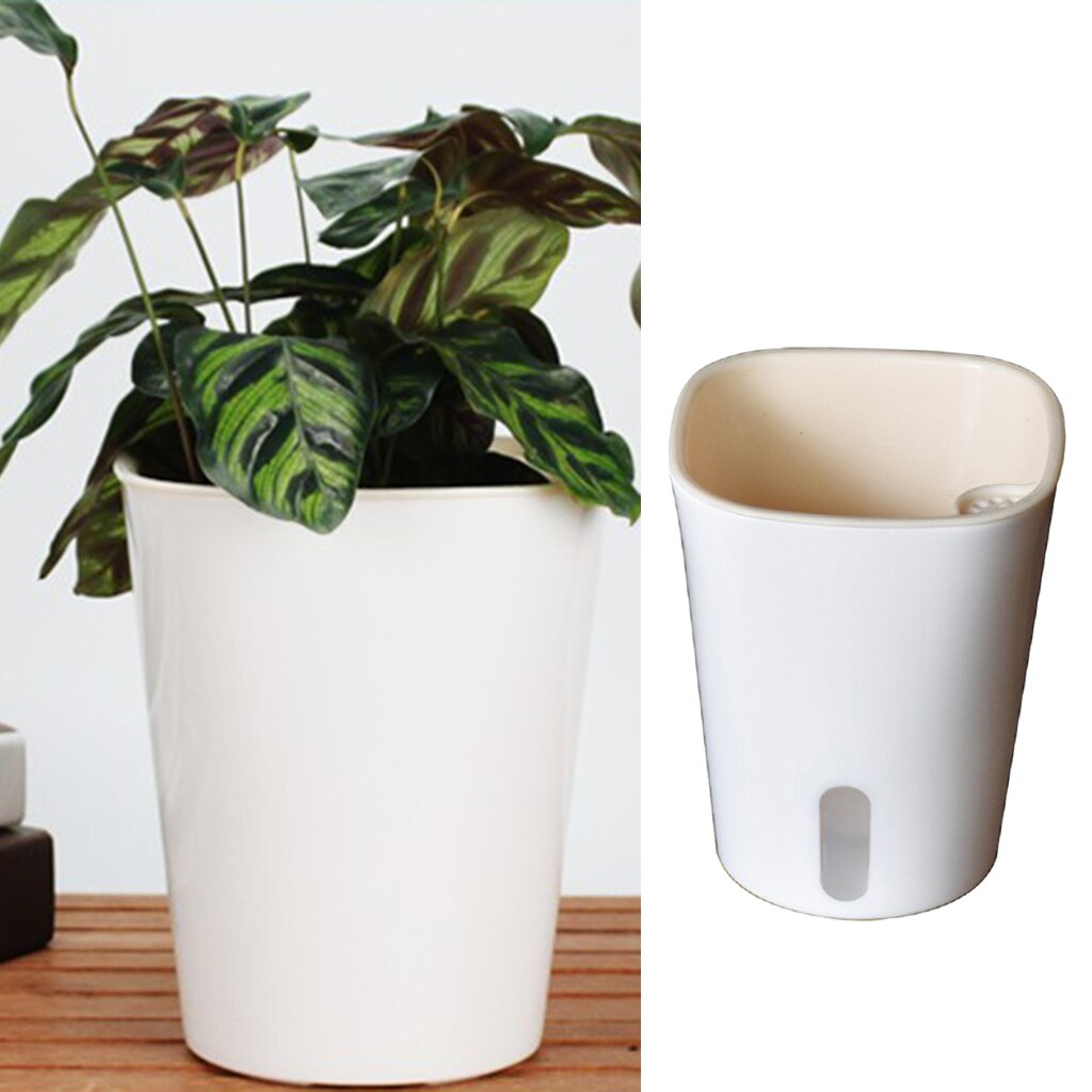 Double Layers Flower Planter Pot Self Watering Planter Flower Pot Balcony Decor