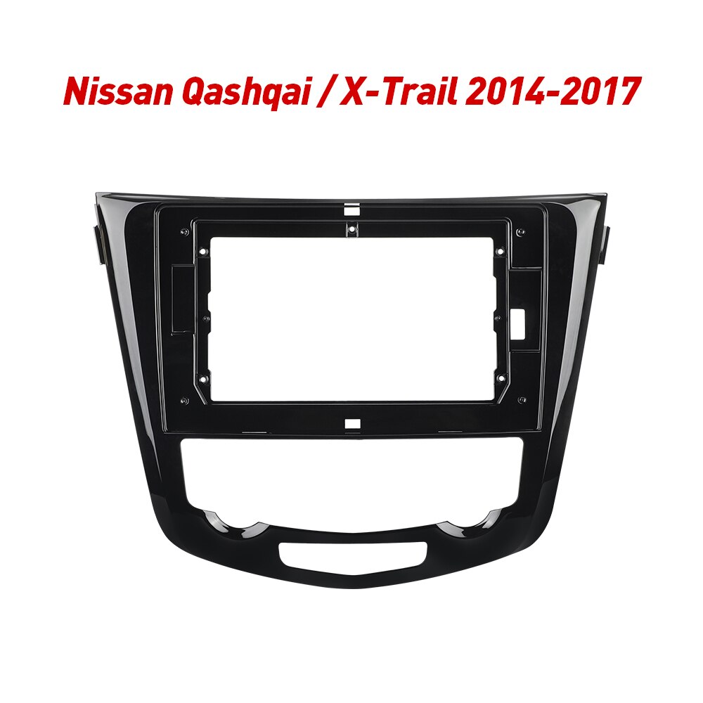 2Din Car Radio Fascia Frame Fit for Nissan X-Trail X Trail 3 T32 Qashqai 1 J10 Android GPS Panel Dash Frame Kit: Black