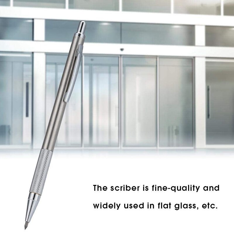 Scriber Pen, Diamond Glass Cutter Scriber Tungsten Steel Tip Engraver Pen Glass Cutting Tool For Glass Ceramic Plate