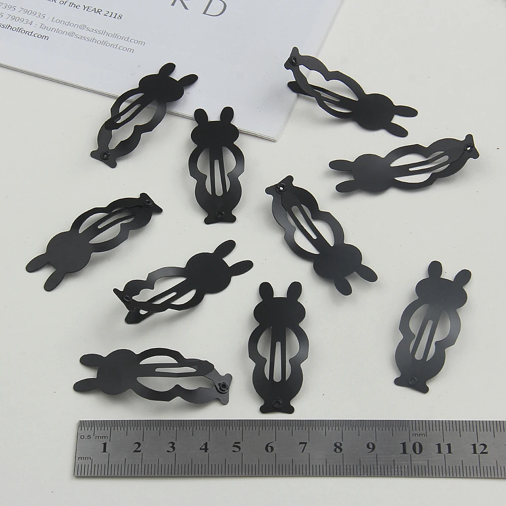 Pasador de estilo Y2K para mujer, horquillas negras simples, Clips BB, tocado, pasadores, accesorios para el cabello, 10/6 piezas: L / Azul cielo