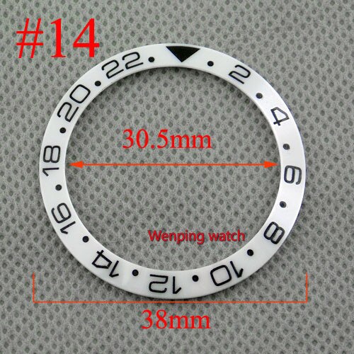38mm titanium keramiske ringring tofarvet pasform automatiske 40mm bliger ure: Stil 14