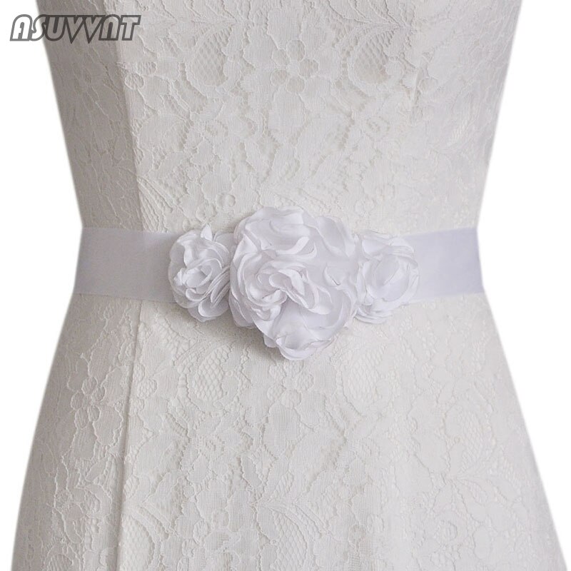 fleur ceinture femmes ceinture ceinture mariage mariée demoiselle d'honneur ceinture robe de mariée ceinture de mariage fleur ceinture fille fête habiller: white
