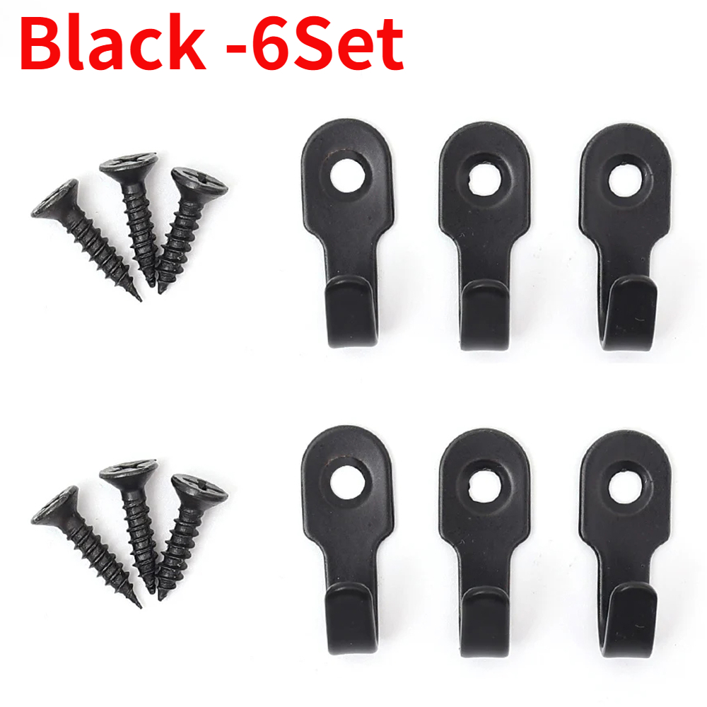Juego de 20/1 Mini gancho en forma de J con tornillo, artículos de acero inoxidable, estante para llaves, ganchos de perforación de pared, accesorios de cocina, accesorios de baño: Chocolate