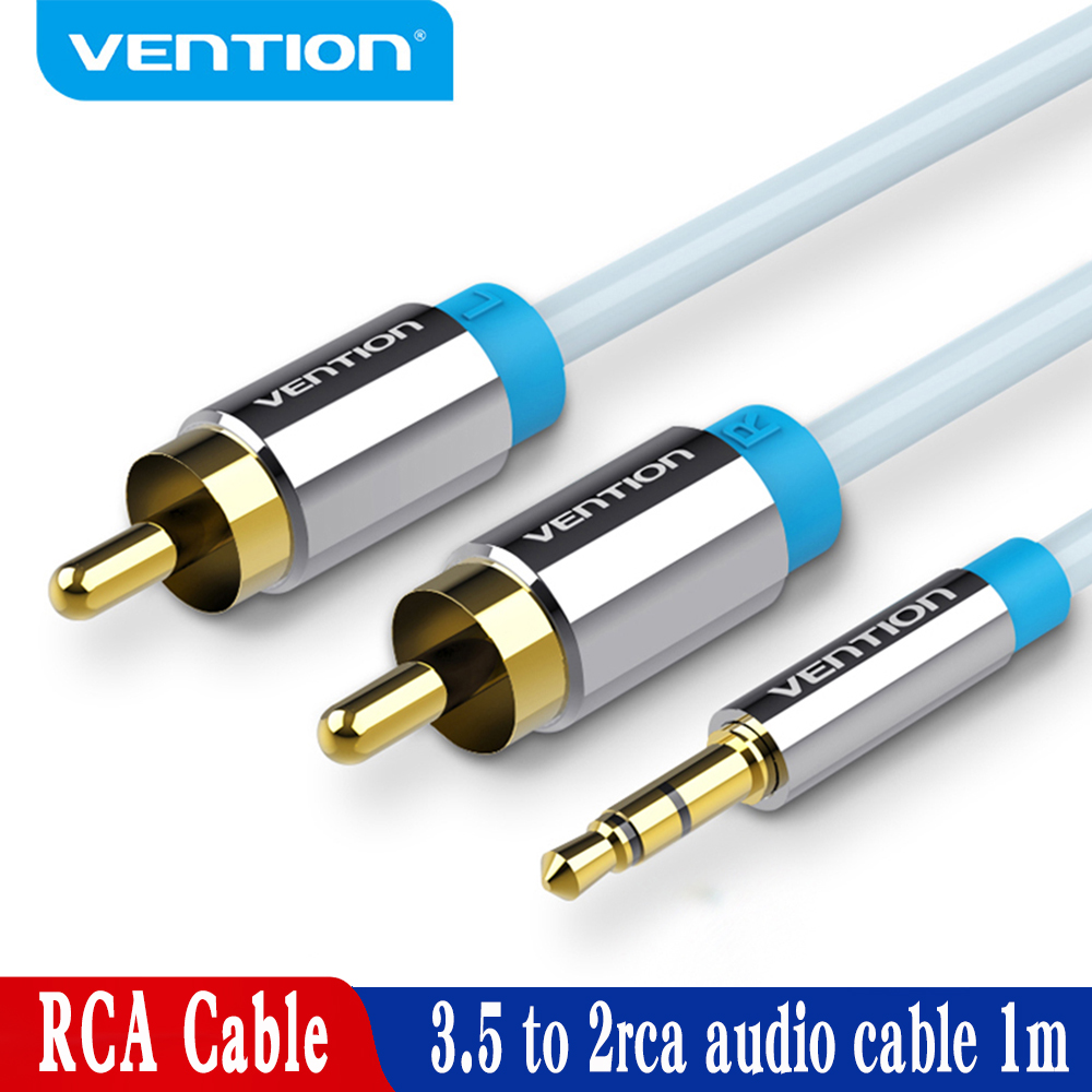 Ventie RCA Kabel HiFi Stereo 2RCA naar 3,5 mm Audiokabel 1 m AUX Jack 3,5 Y Splitter voor Versterkers Audio Home Theater Kabel RCA