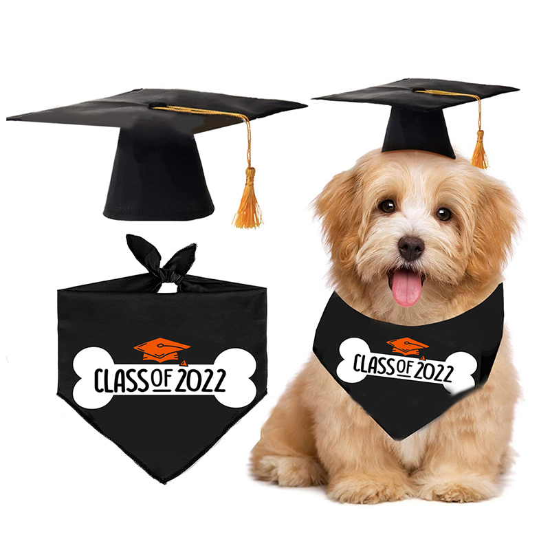 Gorros de graduación para mascotas, sombreros de graduación para perros pequeños con borla amarilla, disfraz para perros y gatos, accesorio de para vacaciones